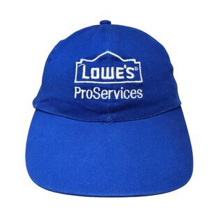 Lowe's Pro Services Strapback Hat Blue One Size Adjustable Embroidered